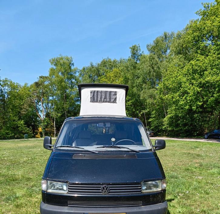 Camperbus VW T4 Zwart 2.4 Diesel verlengd, Caravans en Kamperen, Campers, Particulier, tot en met 2, Buscamper of Camperbus, Volkswagen