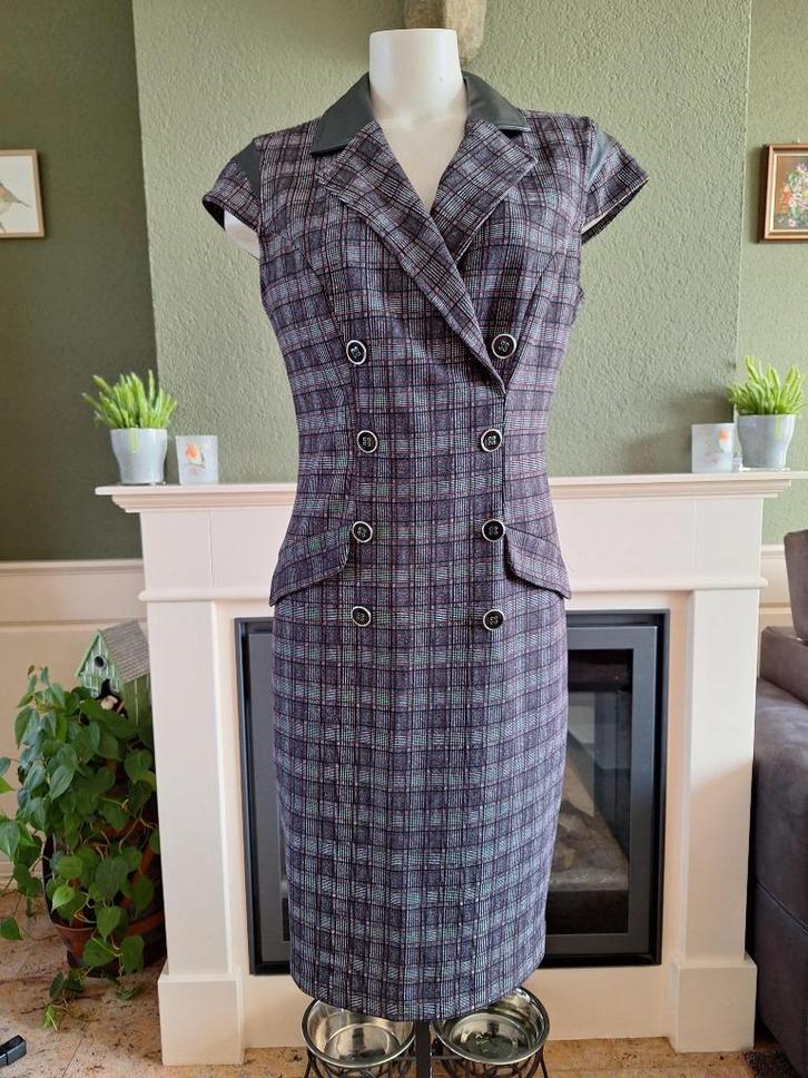 Joseph Ribkoff schitterende jurk 38 M gratis verzenden NL, Kleding | Dames, Jurken, Zo goed als nieuw, Maat 38/40 (M), Grijs, Knielengte