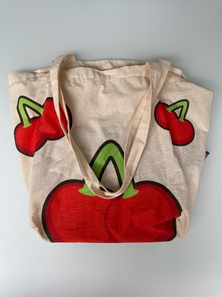 Haribo Canvas Tote Bag • Kers, Sieraden, Tassen en Uiterlijk, Tassen | Reistassen en Weekendtassen, Zo goed als nieuw, Beige, Minder dan 40 cm