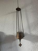 Antieke Messing Wierookbrander/Lamp met Kroon & Kruis Hanger, Antiek en Kunst, Antiek | Religie, Ophalen of Verzenden