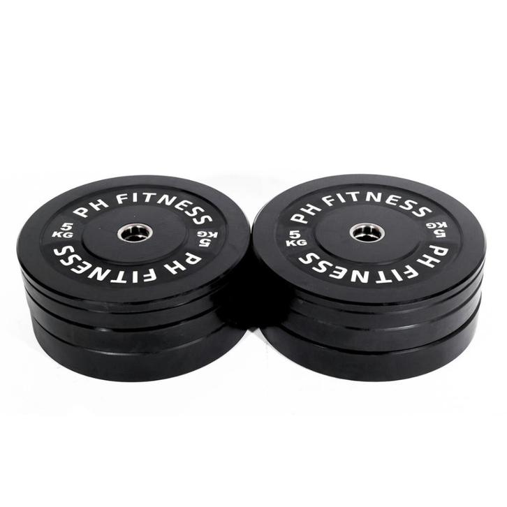 PH Fitness Bumper Plates – 105KG SET GOEDKOOPSTE + BESTE, Sport en Fitness, Fitnessmaterialen, Nieuw, Halterschijven, Armen, Benen