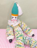 Vintage Yo-Yo clown pop figuur 70 cm lappenpop patchwork, Verzamelen, Poppen, Ophalen of Verzenden, Zo goed als nieuw, Pop