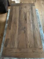 Industriële Robuuste eiken salontafel 140x70cm, Huis en Inrichting, Tafels | Salontafels, Ophalen, Eikenhout, 100 tot 150 cm, 50 tot 100 cm