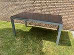 Tuintafel Aluminium frame met glasplaat., Ophalen, Gebruikt, Rechthoekig, Aluminium