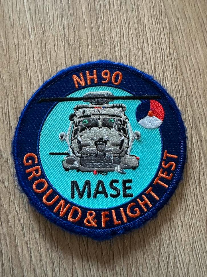 NH90 MASE Ground & Flight Test Embleem rnlaf, Verzamelen, Militaria | Algemeen, Luchtmacht, Embleem of Badge, Nederland, Ophalen of Verzenden