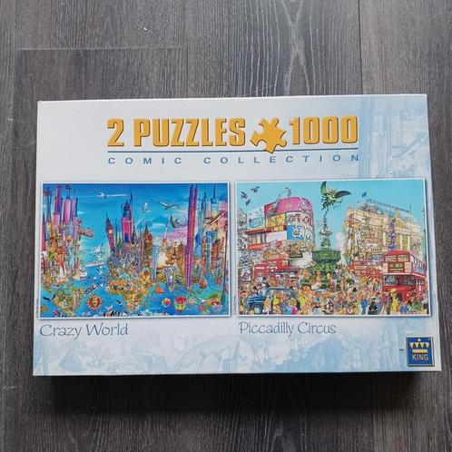 Comic Collection Puzzles 2 x 1000 stukjes Crazy World, Hobby en Vrije tijd, Denksport en Puzzels, Zo goed als nieuw, Ophalen of Verzenden