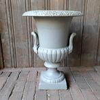 Brocante gietijzeren vaas tuinvaas met 2 oren h.45cm *Etage3, Gebruikt, ., Ophalen of Verzenden, .