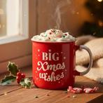 Grote Kerst Mok XL – 700ml – "Big X-mas Wishes" – Rood, Ophalen of Verzenden, Nieuw