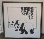 Leuk Schilderij - Panda's en pinguïns, Ophalen, 50 tot 75 cm, Zo goed als nieuw, Schilderij