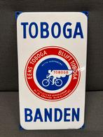 Topstaat emaille bord reclamebord TOGOBA Banden Langcat !, Antiek en Kunst, Antiek | Emaille, Ophalen of Verzenden