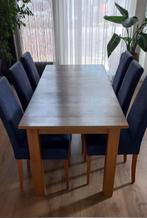 eethoek met 6 stoelen, Huis en Inrichting, Ophalen, Gebruikt, 4 tot 6 stoelen