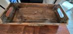 Vintage Houten Dienblad met Handvatten, Ophalen of Verzenden, Gebruikt, Rechthoekig, Hout