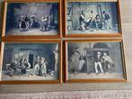 4 mooie prenten van Jean Moreau, Antiek en Kunst, Ophalen of Verzenden