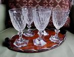 Oude Wijnkelken wijnglazen mooi geslepen FR zware kwaliteit, Ophalen of Verzenden