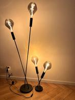 set sta en tafel lamp smoke glass, Ophalen of Verzenden, Zo goed als nieuw, 75 cm of meer