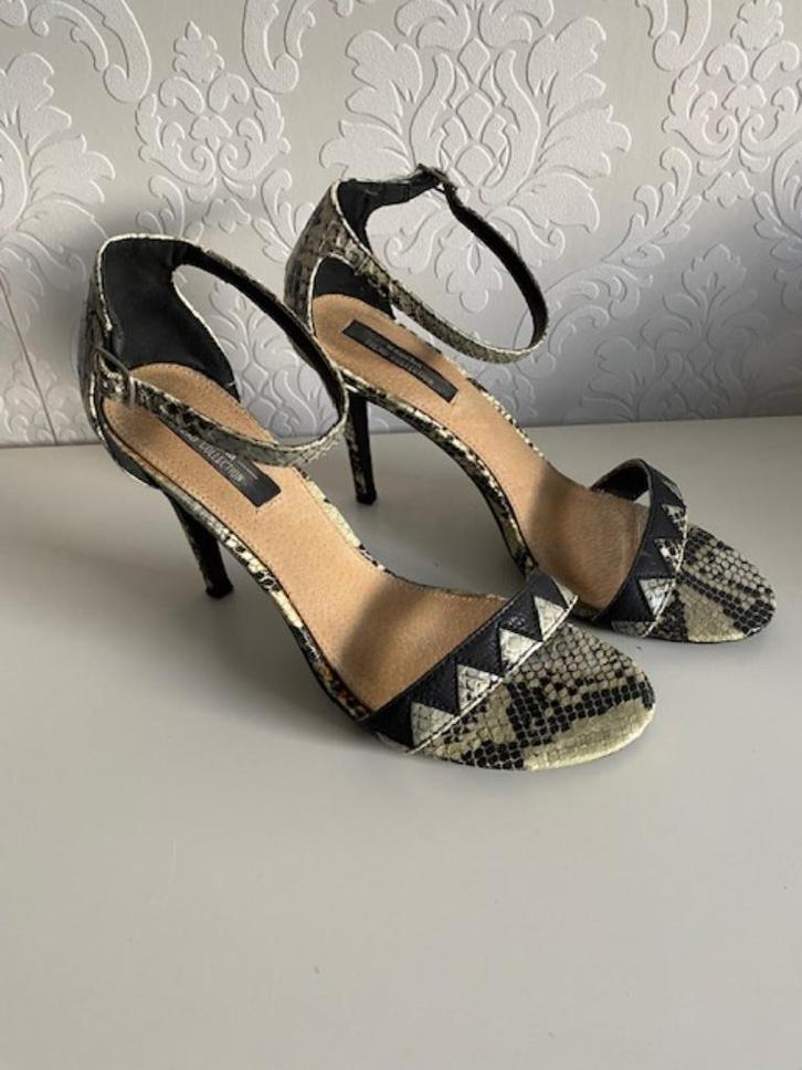 NIEUW Hoge hakken 10 cm, Sacha, sandaal, mt 40, slangenprint, Kleding | Dames, Schoenen, Nieuw, Schoenen met hoge hakken, Groen