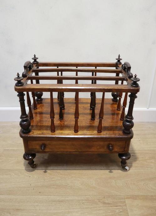 Antieke Engelse Canterbury, boekenrek, Antiek en Kunst, Antiek | Woonaccessoires, Ophalen of Verzenden