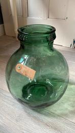 Prachtige Grote Viresa Vaas, Groene Vaas, Groen Glas, Ophalen, Minder dan 50 cm, Groen, Glas
