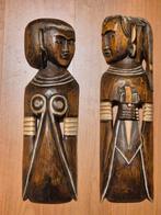Set van 2 Afrikaans groot beelden man en vrouw 50 cm hoog, Ophalen of Verzenden