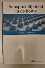 Aansprakelijkheid in de bouw, Boeken, Verzenden, Nieuw, HBO, Mr. B.E. Hertstein