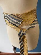 Handmade 100% origineel geel blauw  knoop riem stropdassen, Overige kleuren, Verzenden, Tailleriem, Zo goed als nieuw