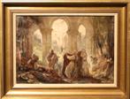 Oriëntalistisch olieverfschilderij, Antiek en Kunst, Kunst | Schilderijen | Klassiek, Ophalen of Verzenden