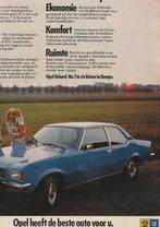 Retro reclame 1974 Opel Rekord auto nummer 1 in klasse, Verzamelen, Verzenden, Overige typen