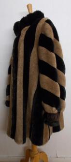 Design faux fur jas van Couture Helene made in Belgium! L, Kleding | Dames, Verzenden, Zo goed als nieuw, Maat 42/44 (L), Bruin