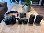 Canon EOS 7D + 4 Lenzen + 2 Accu’s + Lader – Complete Set, Ophalen of Verzenden, Gebruikt, Spiegelreflex, Canon