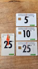 Set van 4 originele PTT telefoonkaarten met cijfers (design), Ophalen of Verzenden, Nederland