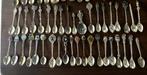 Verzameling zilveren en verzilverde vintage theelepeltjes, Ophalen, Gebruikt, Zilver