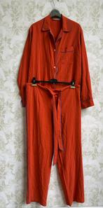 Holland & Holland Luxe zijde pijama set top broek oranje, Holland & Holland, Ophalen of Verzenden, Zo goed als nieuw, Maat 38/40 (M)