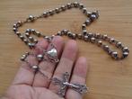 antiek zilveren rozenkrans [815], Verzenden, Zilver, Ketting