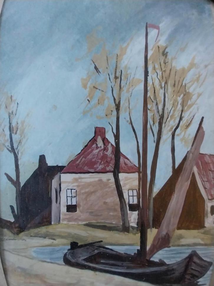 Naïef geschilderd door Hans Hofman in1925..., Antiek en Kunst, Kunst | Tekeningen en Foto's, Ophalen of Verzenden