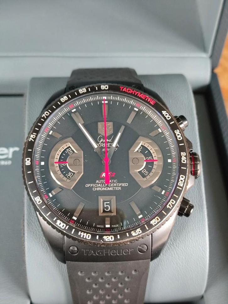 T.K. Tag Heuer Grand Carrera Chronograph RS2, Calibre 17., Sieraden, Tassen en Uiterlijk, Horloges | Heren, Gebruikt, Polshorloge