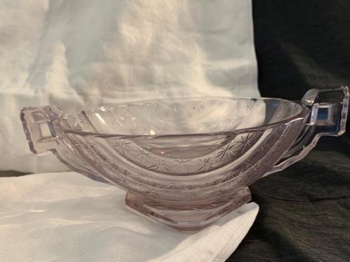 art deco schaal, glas Frankrijk, Antiek en Kunst, Antiek | Glas en Kristal, Ophalen of Verzenden