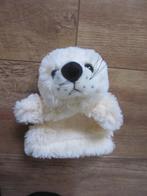 Delta Products roomkleurig superzacht pluche handpop zeehond, Ophalen of Verzenden, Nieuw, Hond
