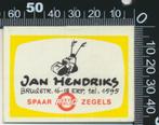Sticker: Jan Hendriks - Ring zegels - Erp, Ophalen of Verzenden
