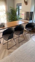 Set van 3 stijlvolle Momo eetkamerstoelen, Drie, Ophalen of Verzenden, Zo goed als nieuw, Grijs