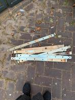 Deurbeslag / Scharnieren tuindeur 6 stuks, Doe-het-zelf en Verbouw, Hang- en Sluitwerk, Ophalen, Gebruikt