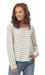 Denham vlot grijs/wit shirt mt 36/S KOOPJE