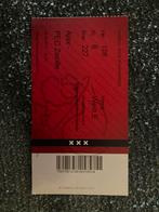 KAART BUSINESS LOUNGE AJAX-PEC ZWOLLE 17-18, Verzamelen, Sportartikelen en Voetbal, Ophalen of Verzenden, Zo goed als nieuw, Ajax