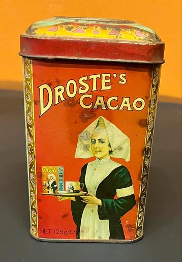 Vintage Droste Cacao Blik – 125 g – Origineel Antiek beschikbaar voor biedingen