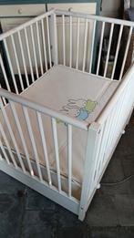 Houten box met lade en Nijntje kleed, Ophalen, Gebruikt, Rechthoekig, In hoogte verstelbaar