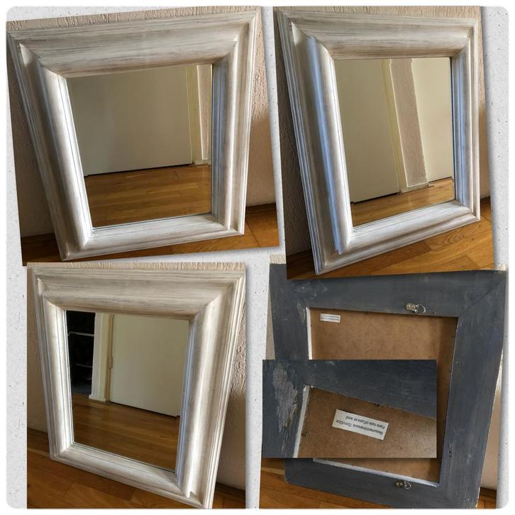 Grote houten spiegel whitewash nieuw!, Huis en Inrichting, Woonaccessoires | Spiegels, Nieuw, 50 tot 75 cm, Minder dan 100 cm