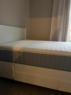 Ikea Tonstad Bed 140x200 + Matras Vagstranda, Huis en Inrichting, Ophalen, Wit, 140 cm, Zo goed als nieuw