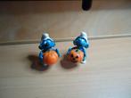 smurfen 2 verschillende pompoen smurfen, Ophalen of Verzenden, Gebruikt, Verschillende Smurfen, Poppetje, Figuurtje of Knuffel