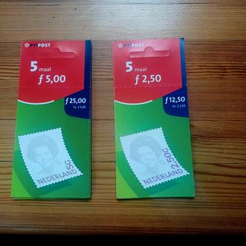 Postzegels 2001 - Mapjes met Guldenzegels beschikbaar voor biedingen