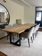 tafel, eiken eettafel 6 luxe stoelen, Huis en Inrichting, Ophalen, Modern en hotel chique, 200 cm of meer, 50 tot 100 cm