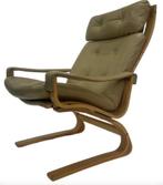 Vintage Fauteuil  stoel Design Jaren 70 Leer Deens j, Gebruikt, Vintage, Vintage, Ophalen